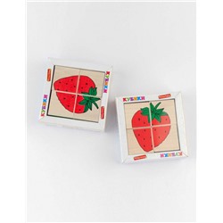 Развивающие кубики Фрукты-ягоды, 6 картинок