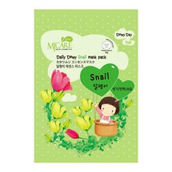 MJ Care Daily Dewy Snail Mask Pack Маска тканевая с экстрактом слизи улитки, 25 мл