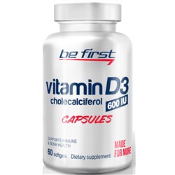 Витамин Д3 Vitamin D3 cholecalciferol 600 IU Be First 60 капс.