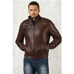 Мужская коричневая куртка на резинки