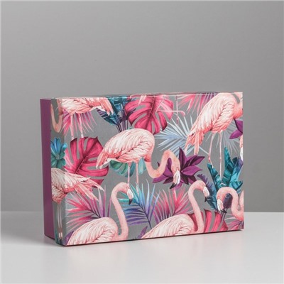 Коробка складная «Фламинго»,  21 × 15 × 7 см