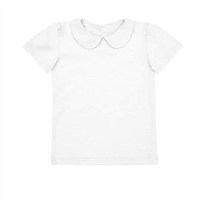 Белая блузка с коротким рукавом 2-3