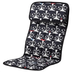 POÄNG ПОЭНГ, Подушка-сиденье на детское кресло, Гиссларп/орнамент «кошки»
