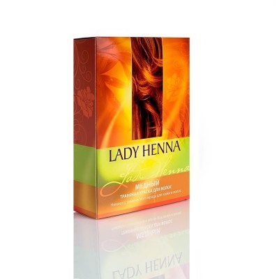Lady Henna -Медный -натуральная краска для волос, 100 г