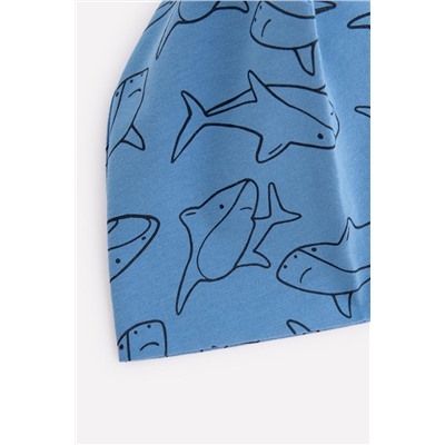 Шапка для мальчика Crockid К 8102 дымчато-синий, акулы к1285