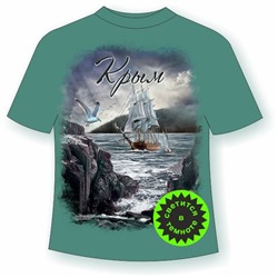 Подростковая футболка Крым среди скал
