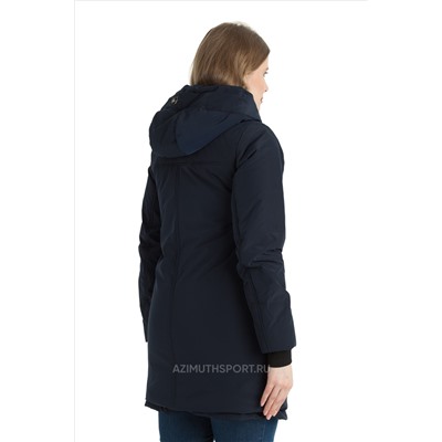 Женская удлиненная куртка-парка Alpha Endless 1019-1 (БР) Темно-синий