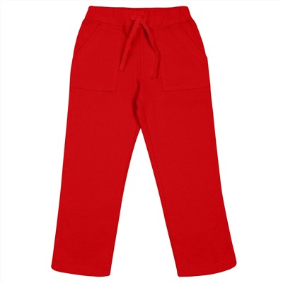 Красные брюки из футера 2-3