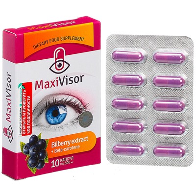 Природный комплекс для глаз «MaxiVisor», 10 шт.