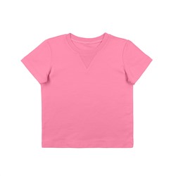 Розовая футболка прямого кроя 2-3