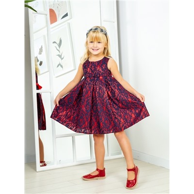 Нарядное платье для девочки со складками 82629-ДН19