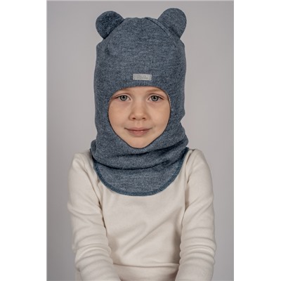 Арт. 31201 Шлем зимний для мальчиков и девочек "Мишка" . Цвет индиго.