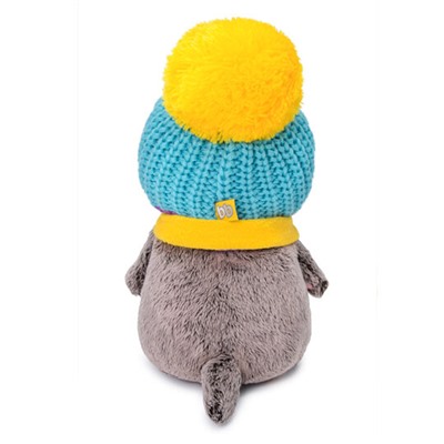 Мягкая игрушка "Басик BABY в вязаной шапке" (20 см)