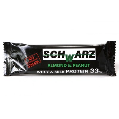 Батончик протеиновый SCHWARZ 33% "Миндаль и Арахис" с высоким содержанием протеина 50 гр