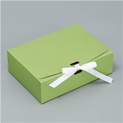 Складная коробка подарочная «Зелёная», 16.5 х 12.5 х 5 см