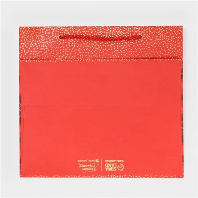 Пакет ламинированный «Клетка», 25 × 23 × 18 см