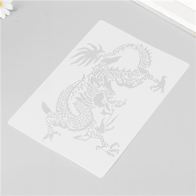 Трафарет пластик "Китайский дракон" 26х18 см