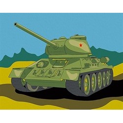 Картина по номерам Танк Т-34