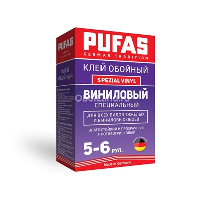 Обойный клей PUFAS виниловый специальный 5-6 рул