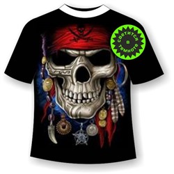 Подростковая футболка Череп пирата 1231