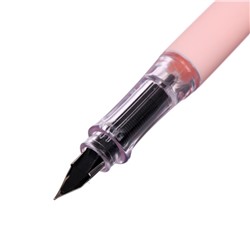 Ручка перьевая deVENTE "Зайка", размер пера F, 0,6 мм, с 2-мя баллончиками, чернила синие