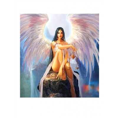 Алмазная мозаика картина стразами Девушка - ангел, 30х30 см