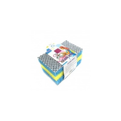 Набор двусторонних губок для мытья посуды Cleaning Sponge 8х13,5 см, 3 шт