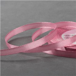 Лента атласная, 6 мм × 23 ± 1 м, цвет пурпурно-розовый №162