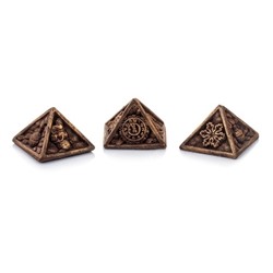 Шоколадные новогодние барельефные элитные пирамидки 3 шт.