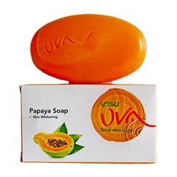 Vasu PAPAYA SOAP Uva (Мыло с Папайей омолаживающее, Васу), 125 г.