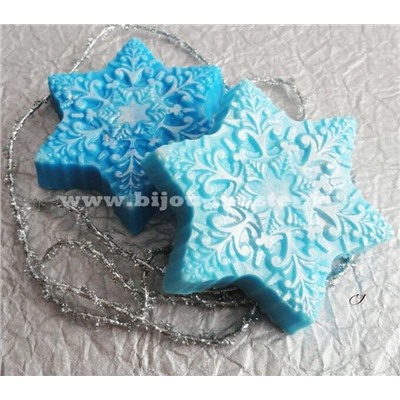 Снежинка голубая - мыло ручной работы подарочное Milotto арт.001623