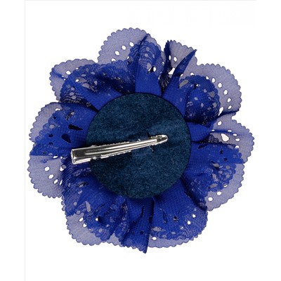 Синяя заколка с цветком