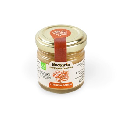 Взбитый мед Nectaria с грецким орехом, 40г