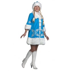 Карнавальный костюм Снегурочка с вышивкой