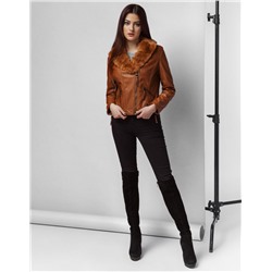 Практичная коричневая женская куртка Braggart "Youth" модель 25623