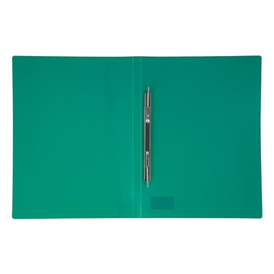 Папка с пружинным скоросшивателем А4, 500 мкм, корешок 15 мм, Calligrata, до 100 листов, зелёная