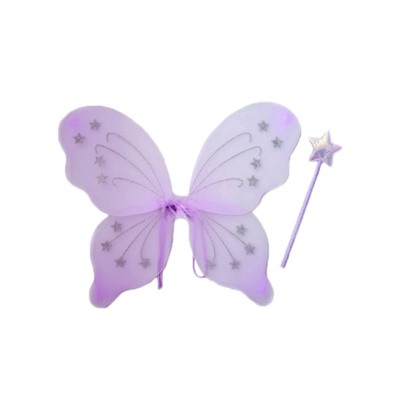 Крылья феи с палочкой (фиолетовые)