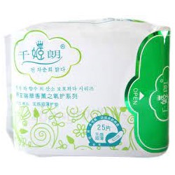 Прокладки женские китайские лечебные с экстрактом зеленого чая HC 25 шт., длина 155 мм.