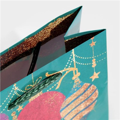 Пакет ламинированный вертикальный «Счастливого Нового года», S 11,5 × 14,5 × 5,5 см