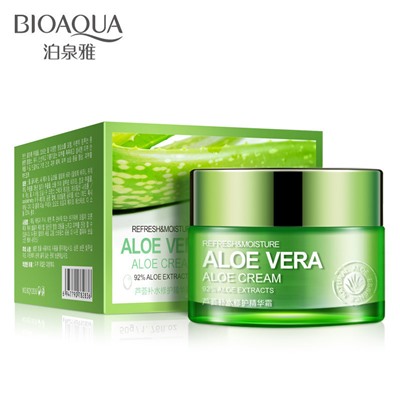 Освежающий и увлажняющий крем-гель для лица и шеи BioAqua Aloe Vera 92% Moisturizing Cream