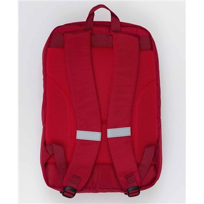 Красный рюкзак с плотной спинкой