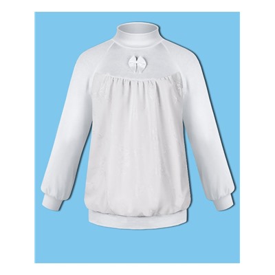 Белая школьная блузка для девочки 79381-ДШ18