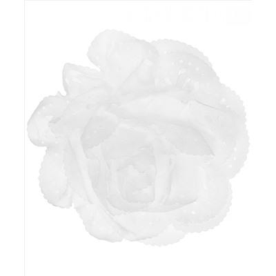 Белая заколка с цветком