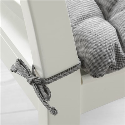 VIPPÄRT ВИППЭРТ, Подушка на стул, серый, 38x38x6.5 см