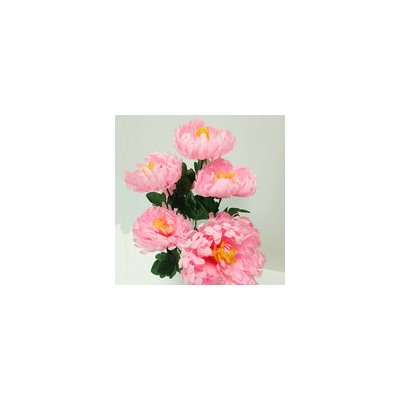 Букет искусственных цветов хризантема розовый 60 см 7 бутонов к10