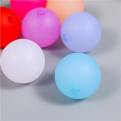 Бусины для творчества пластик "Шарики цветные" матовые набор 20 гр d=1,8 см
