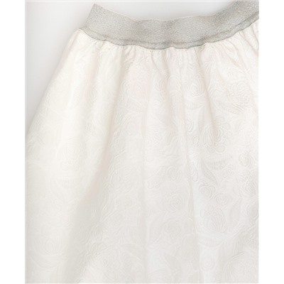 Белая жаккардовая юбка на резинке