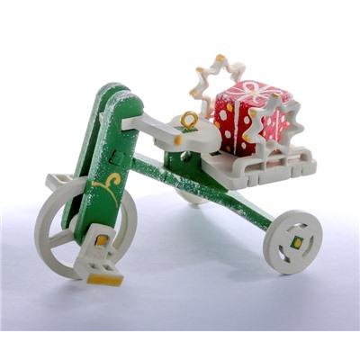 Елочная игрушка - Детский велосипед с багажником 6017 Star