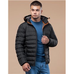 Черная молодежная куртка осенне-весенняя Braggart "Youth" модель 25580-1
