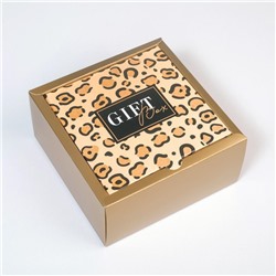 Коробка складная «Леопард»,  15 × 15 × 7 см